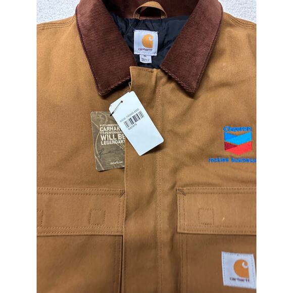 NWT* Carhartt Mens C003 BRN Duck Quilted Lined Coat Jacket Size XL - Picture 2 of 11